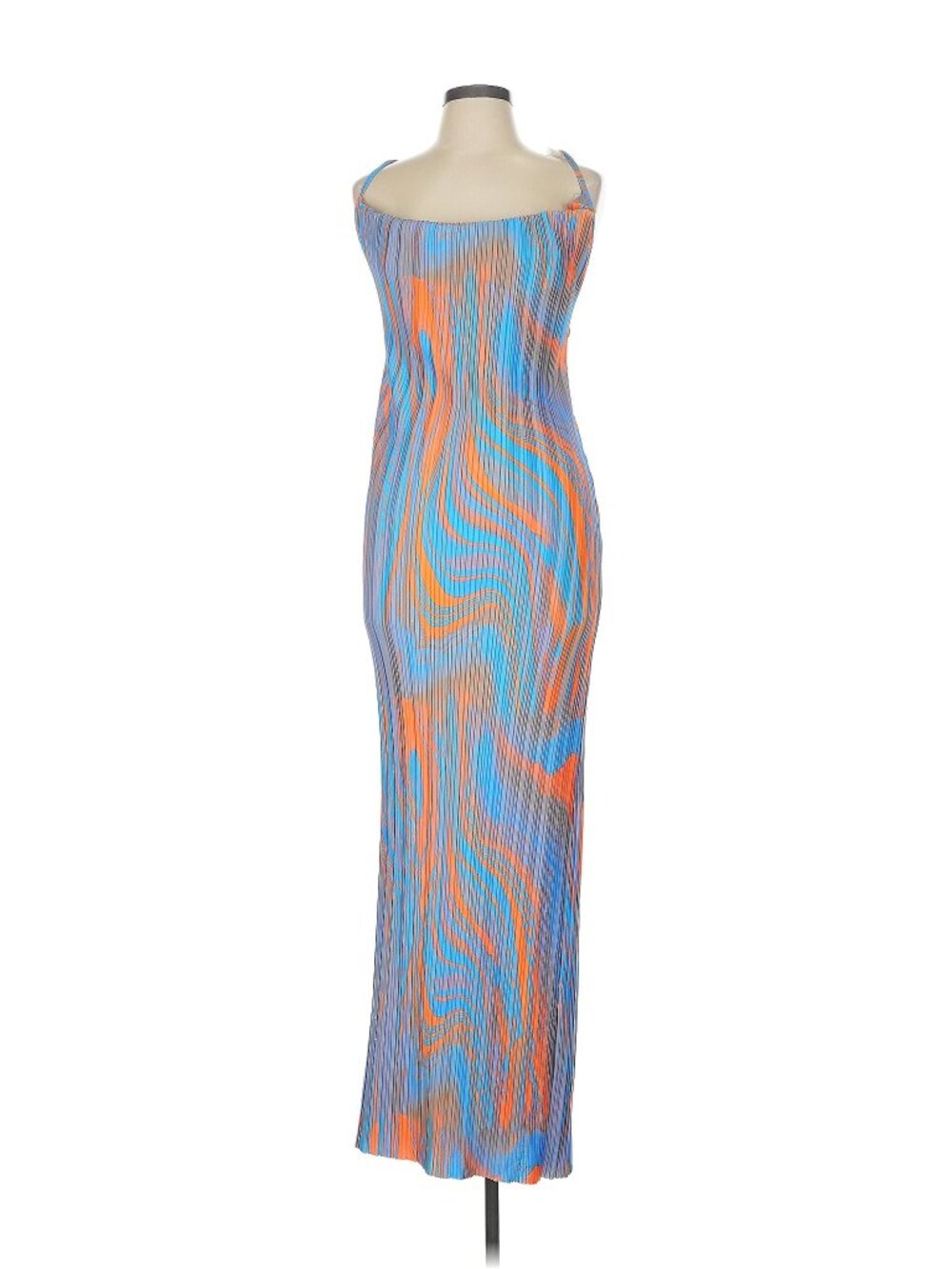 NWT Blue Orange Abstract Tank Dress